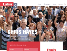 Tablet Screenshot of chrishayesmp.com